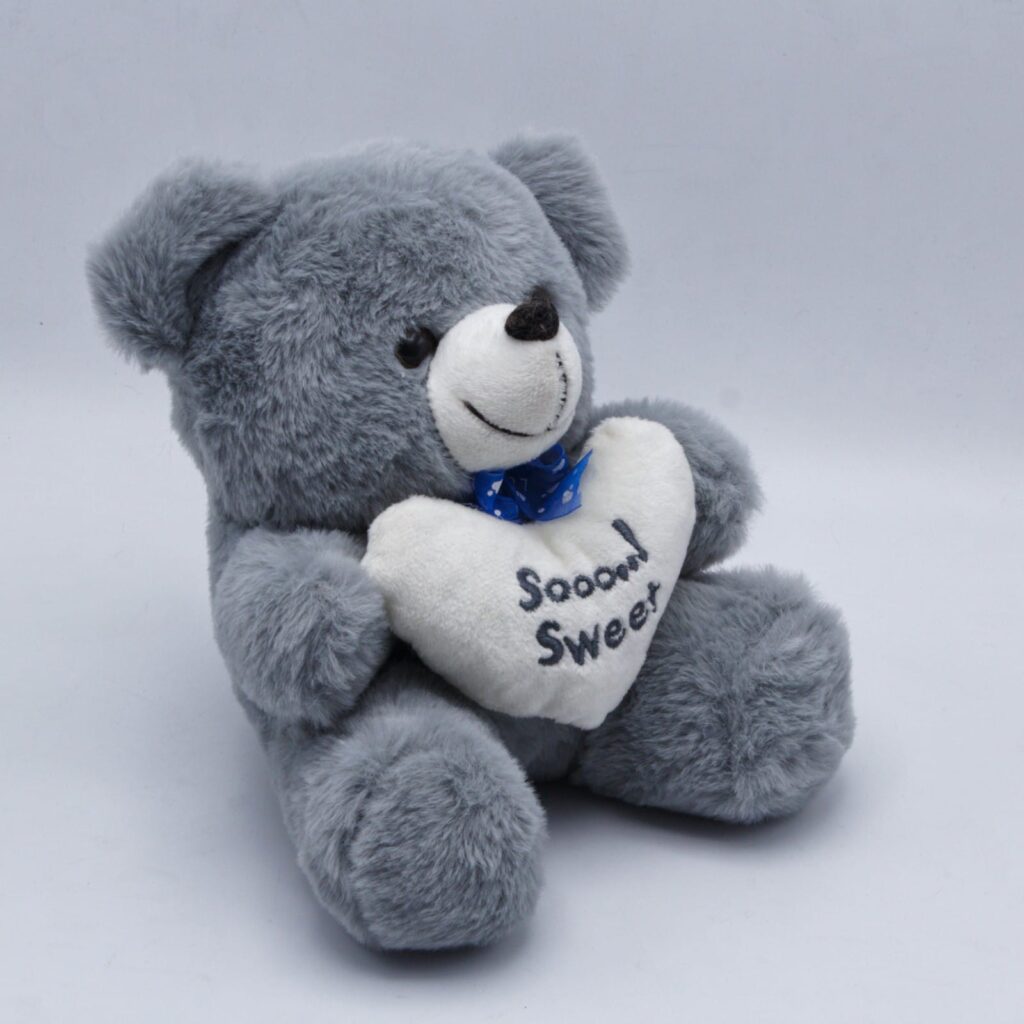 Teddy Bear Soft Toy Grey - Gift Suvidha