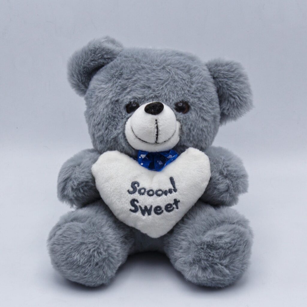 Teddy Bear Soft Toy Grey - Gift Suvidha
