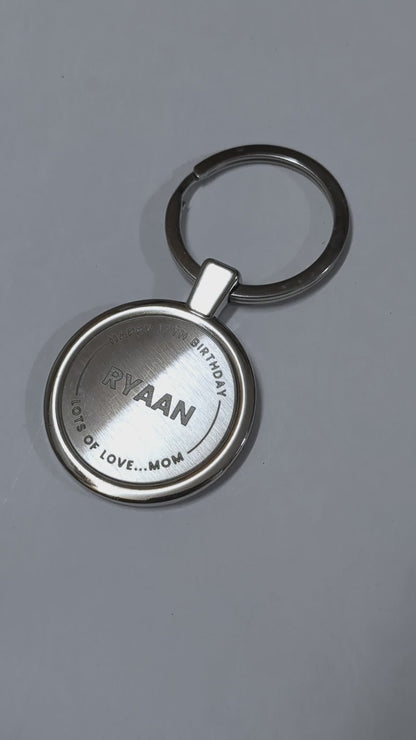 Round Keychain with 3 messages and Icon