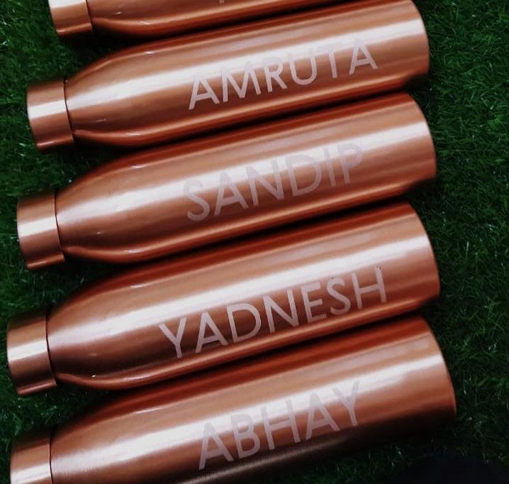 1000 ml Copper Bottle : Personalized - Gift Suvidha